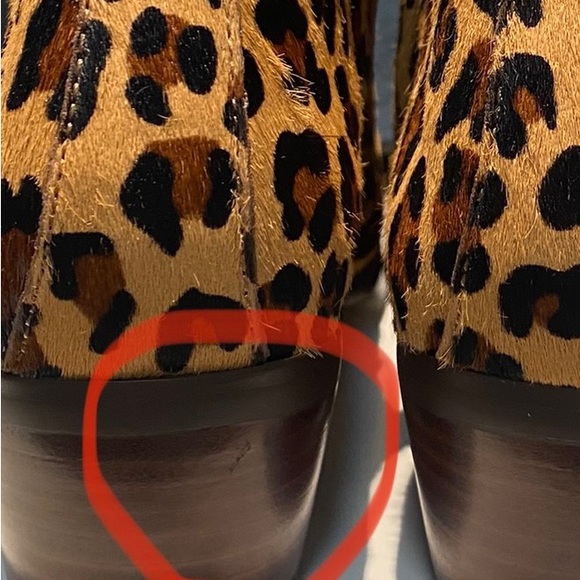 J. Crew Factory Sawyer Calf Hair Leopard Ankle Boots - Picture 7 of 7